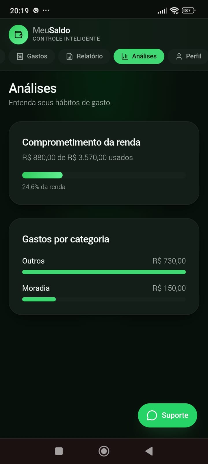 Pré-visualização — Análises