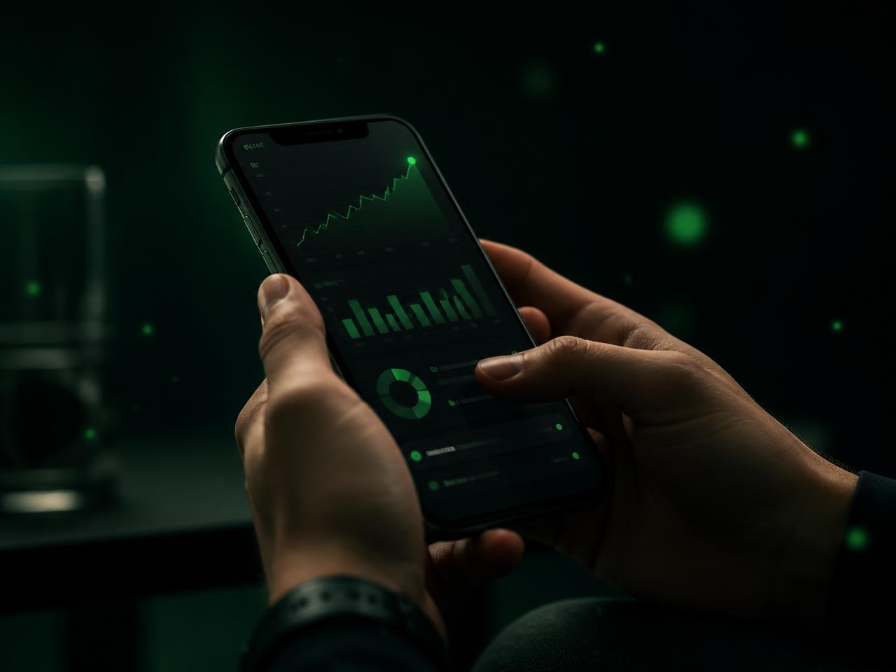 Pessoa acompanhando suas finanças no MeuSaldo pelo celular